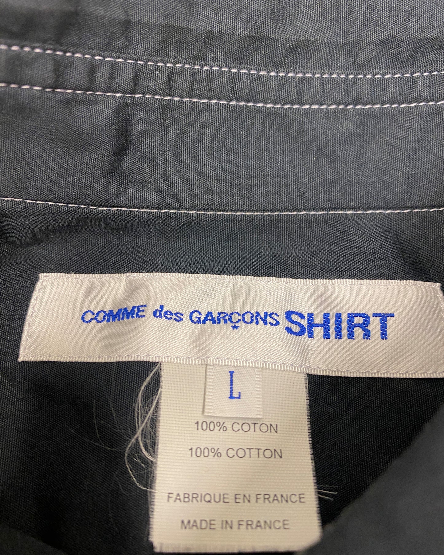 Comme des Garçons Shirt 2010s Contrast Seams Shirt Black