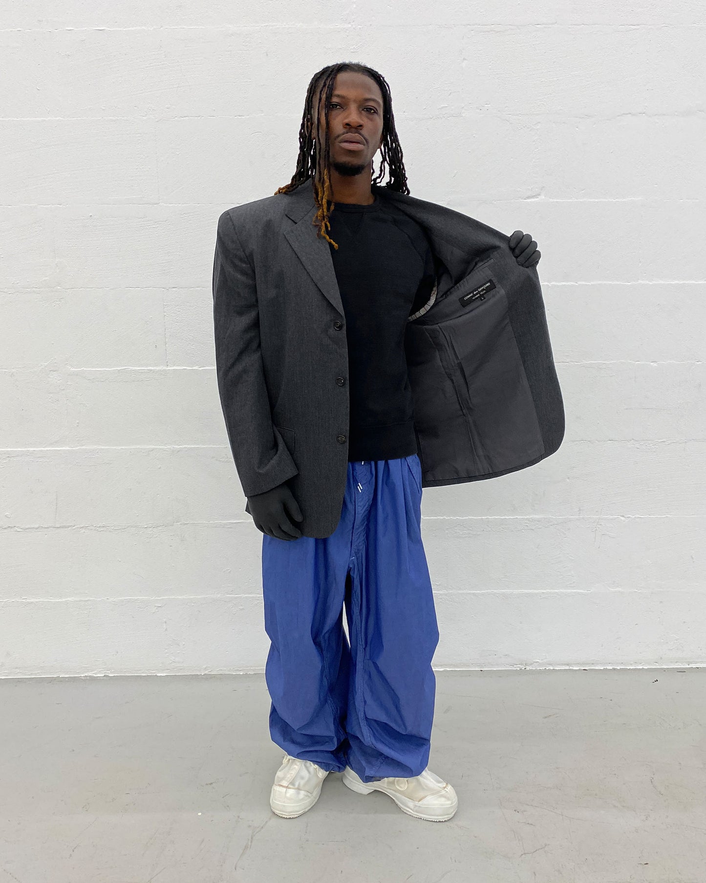 Comme des Garçons Homme Plus 1993 Wool Blazer Jacket Grey
