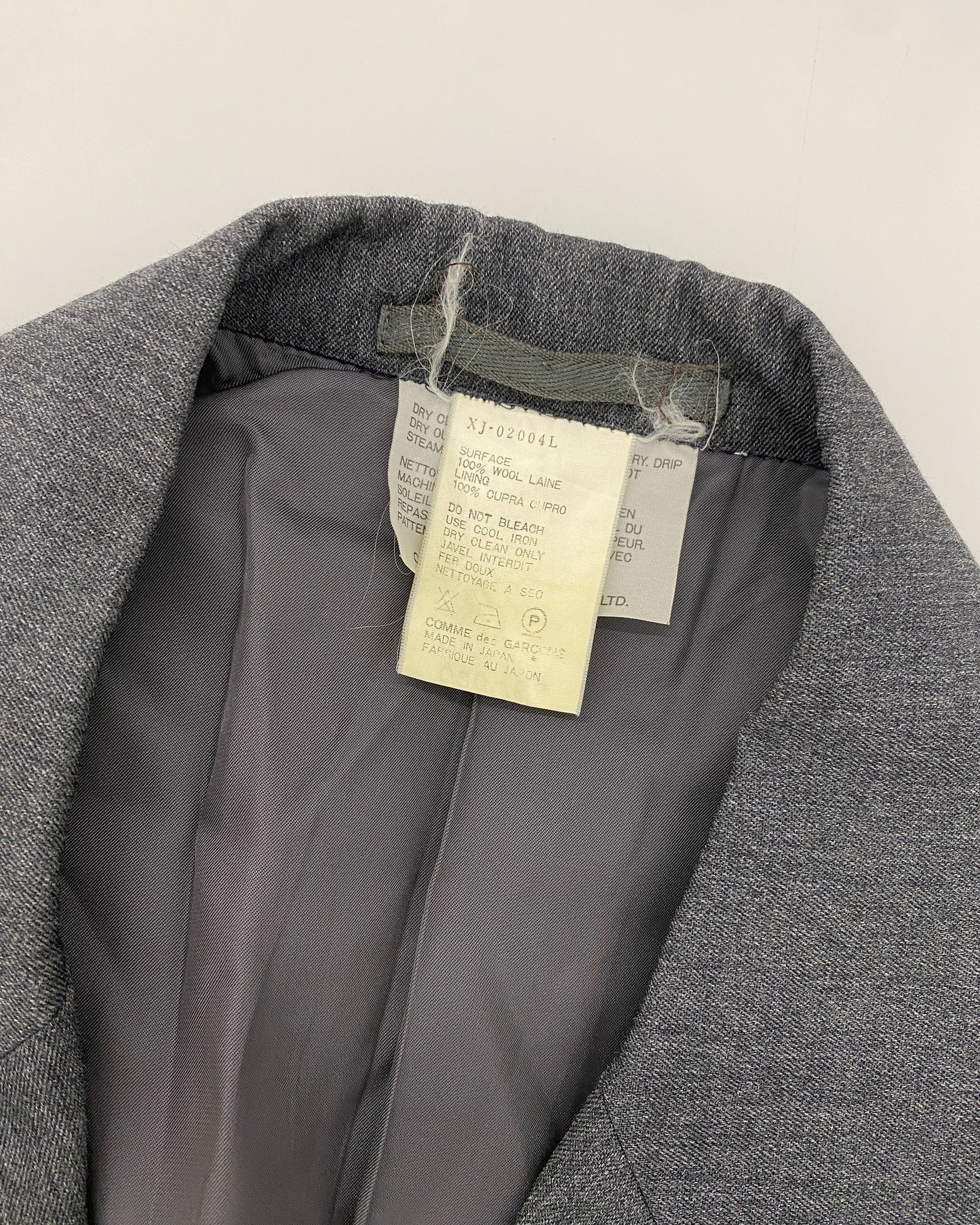 Comme des Garçons Homme Plus 1993 Wool Blazer Jacket Grey