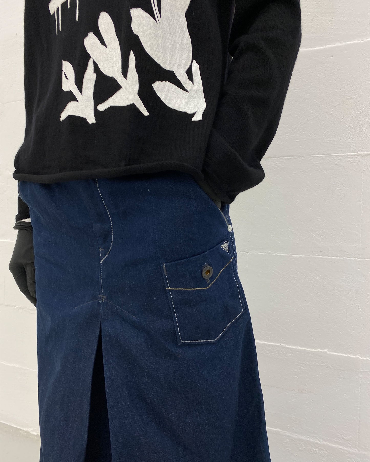 Comme des Garçons x Alisa Yoffe SS2019 Graphic Printed Knit Sweater Black