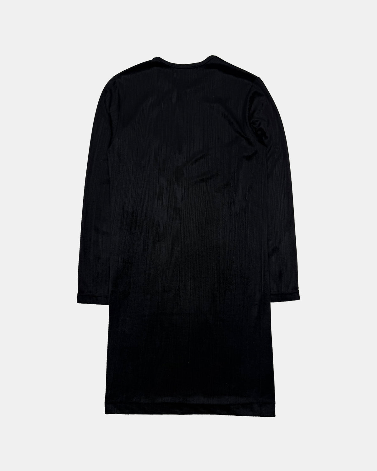 Comme des Garçons Tricot FW1999 Velvet Longsleeve Dress Black