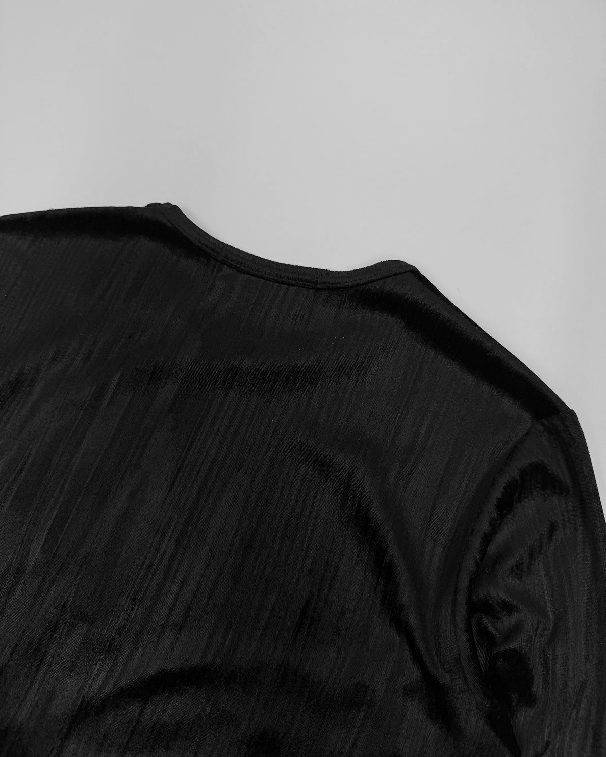 Comme des Garçons Tricot FW1999 Velvet Longsleeve Dress Black