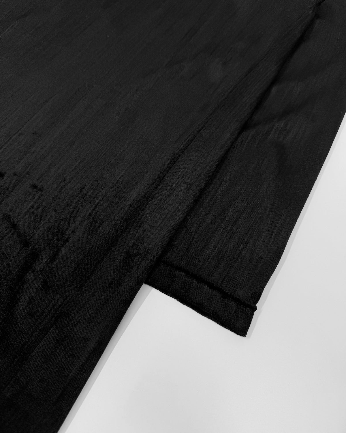 Comme des Garçons Tricot FW1999 Velvet Longsleeve Dress Black