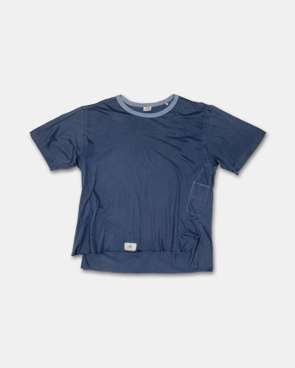 C.P. Company by Massimo Osti 1980s Asymmetrical Pocket T-Shirt Blue