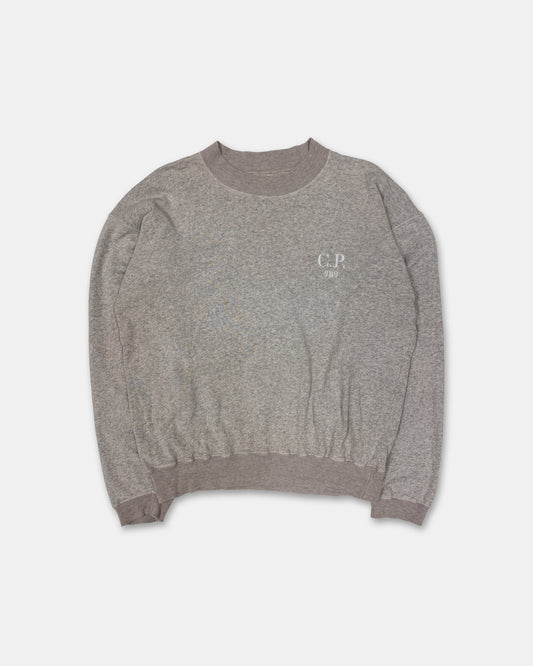 C.P. Company by Massimo Osti SS1989 Boxy Crewneck Mottled Light Grey