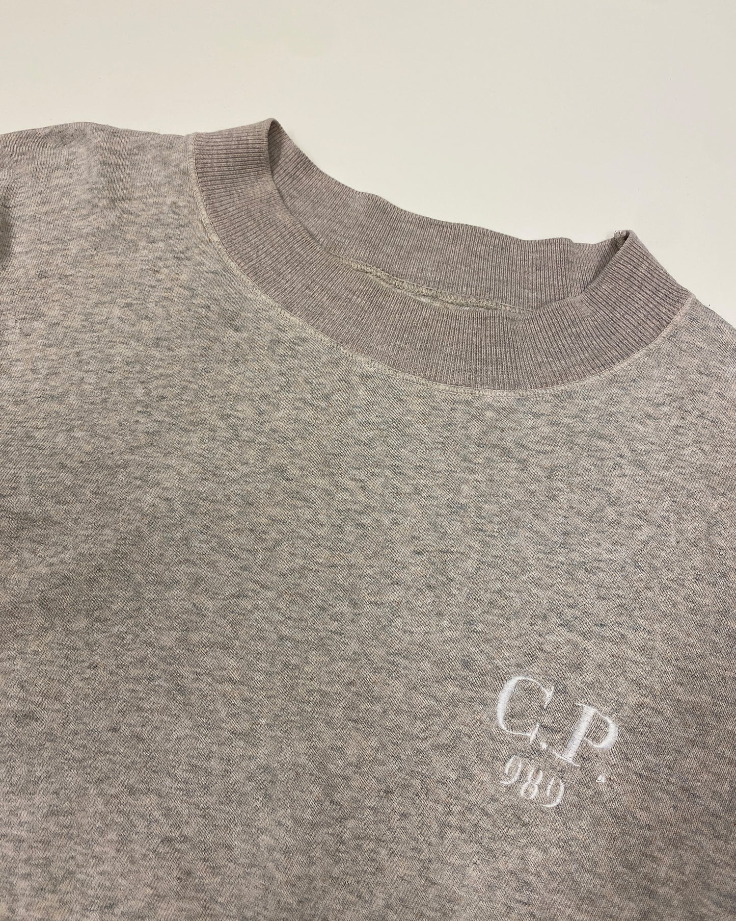 C.P. Company by Massimo Osti SS1989 Boxy Crewneck Mottled Light Grey