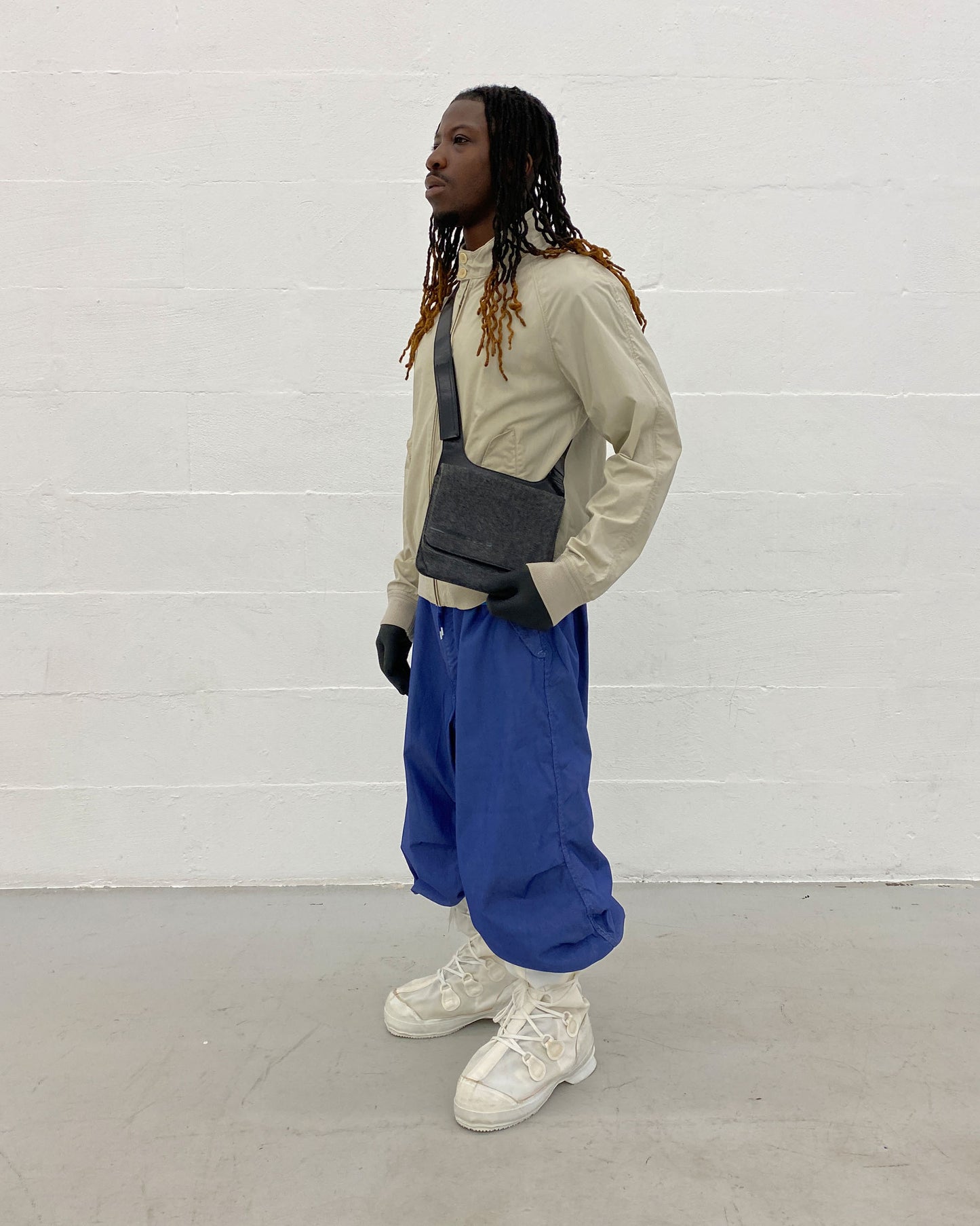 Prada AW1999 Wool Shoulder Bag Grey