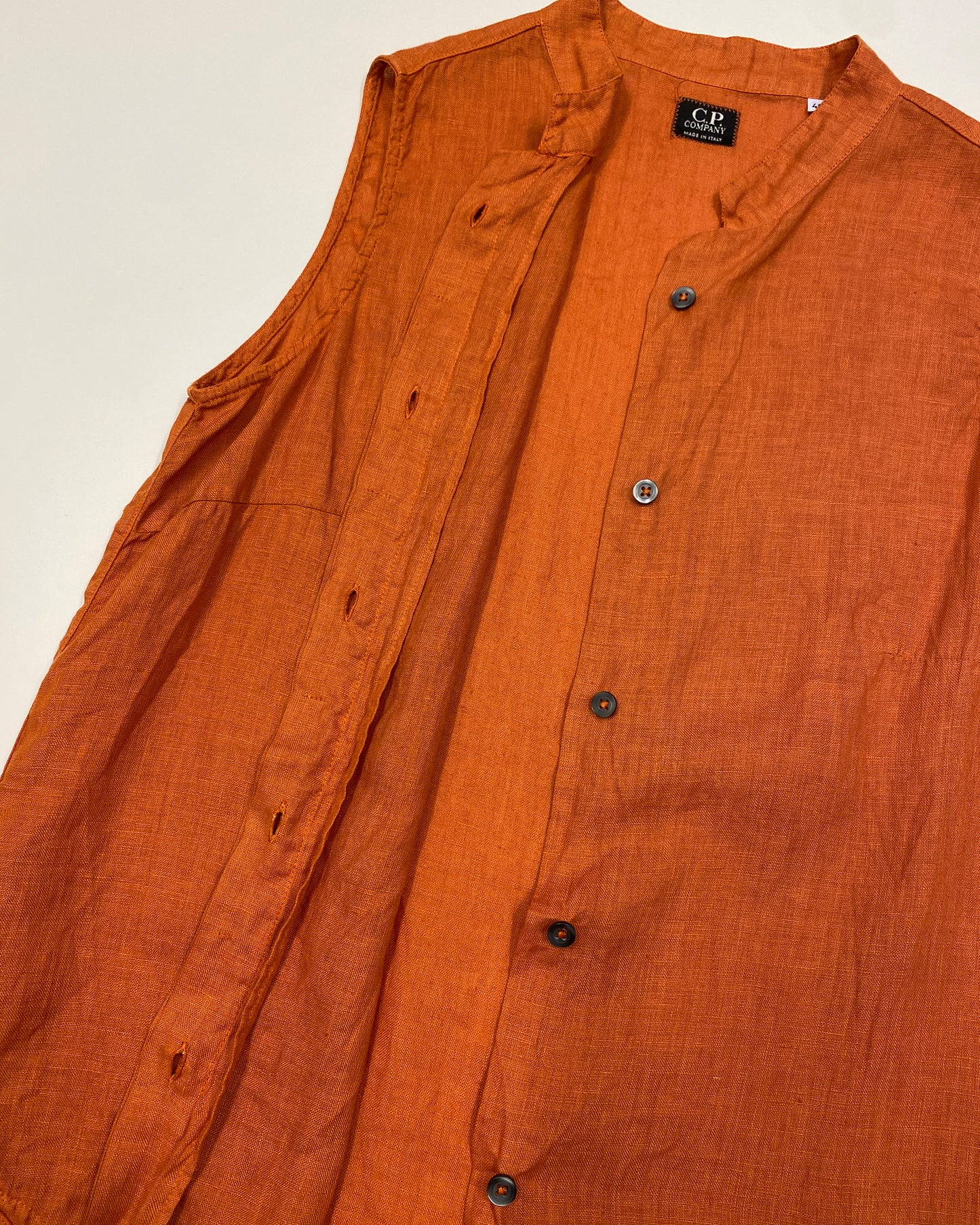 C.P. Company Donna SS2000 Linen Vest Top Orange