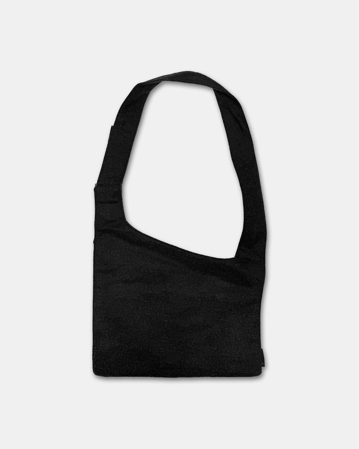 Calvin Klein 2000s Wool Shoulder Messenger Bag Dark Grey