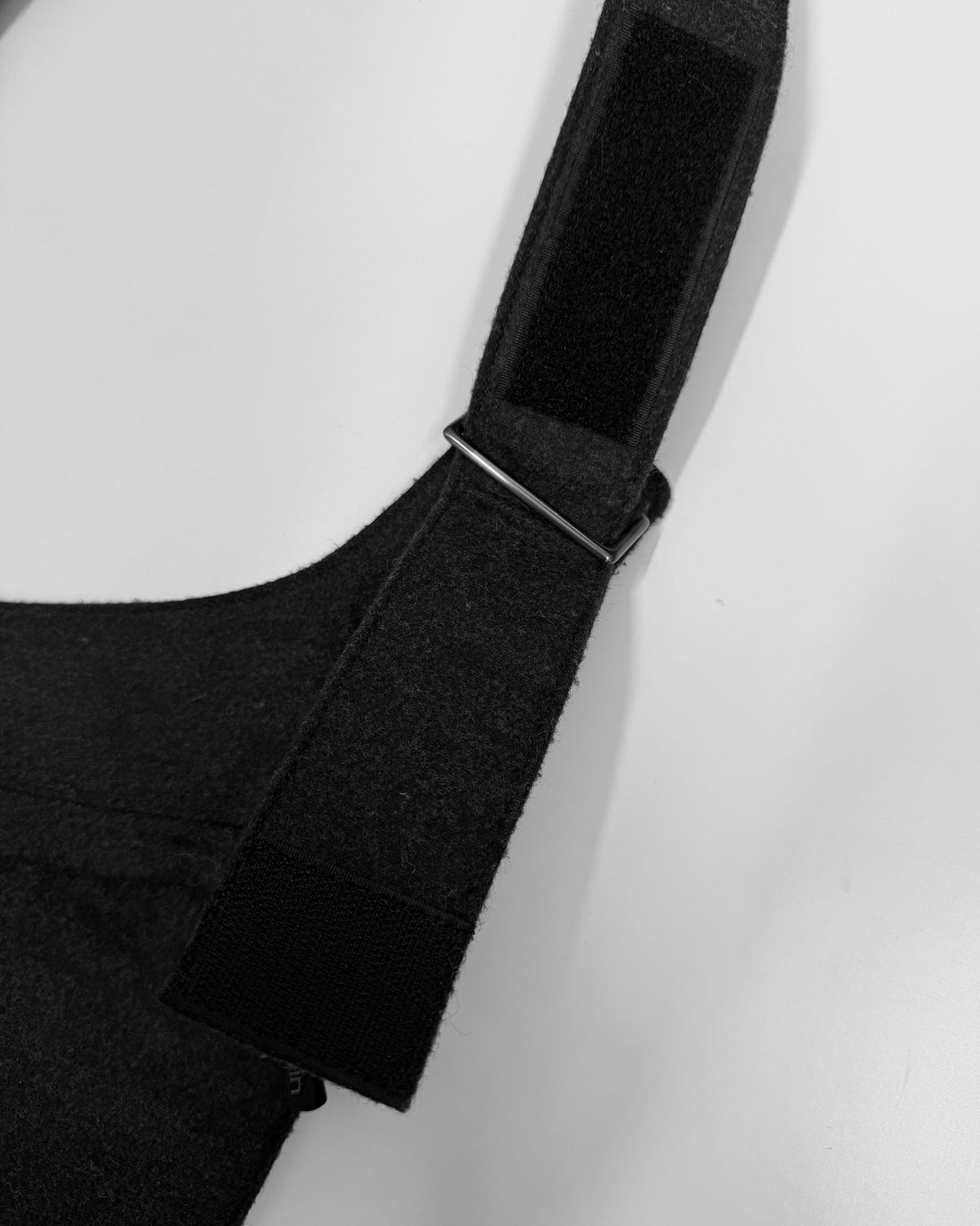 Calvin Klein 2000s Wool Shoulder Messenger Bag Dark Grey