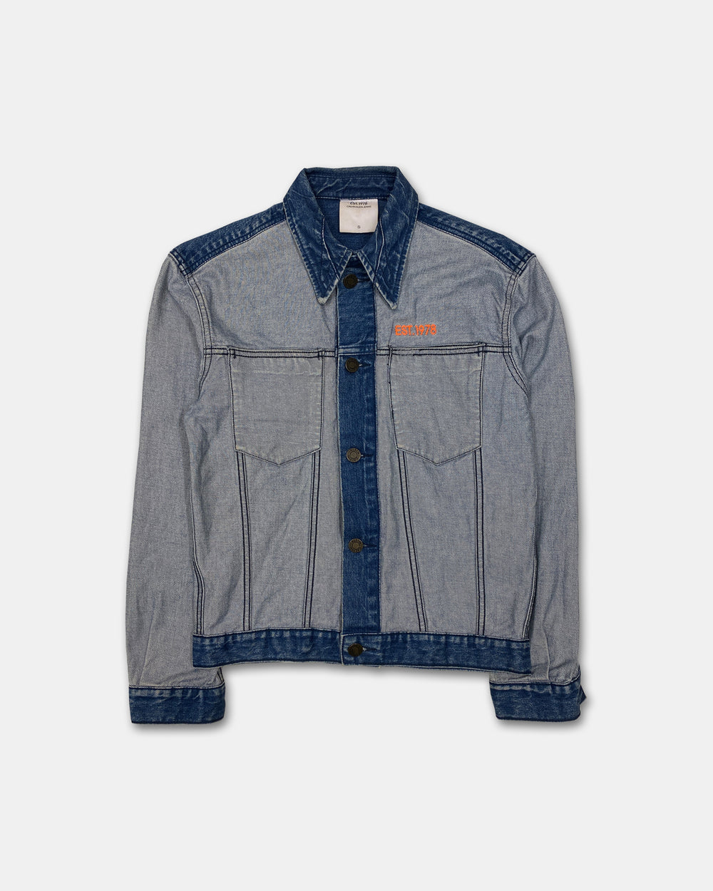 Calvin Klein 205W39NYC by Raf Simons 2010s Inside Out Denim Jacket Blue