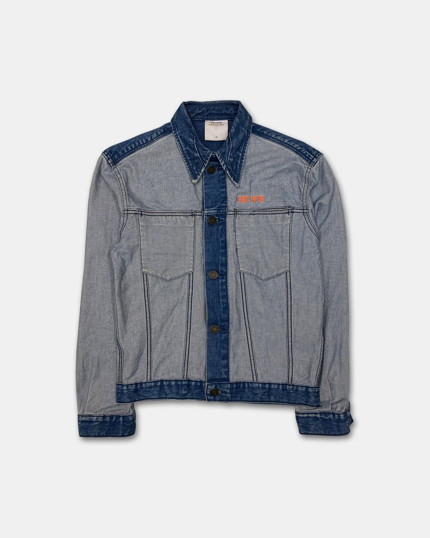 Calvin Klein 205W39NYC by Raf Simons 2010s Inside Out Denim Jacket Blue