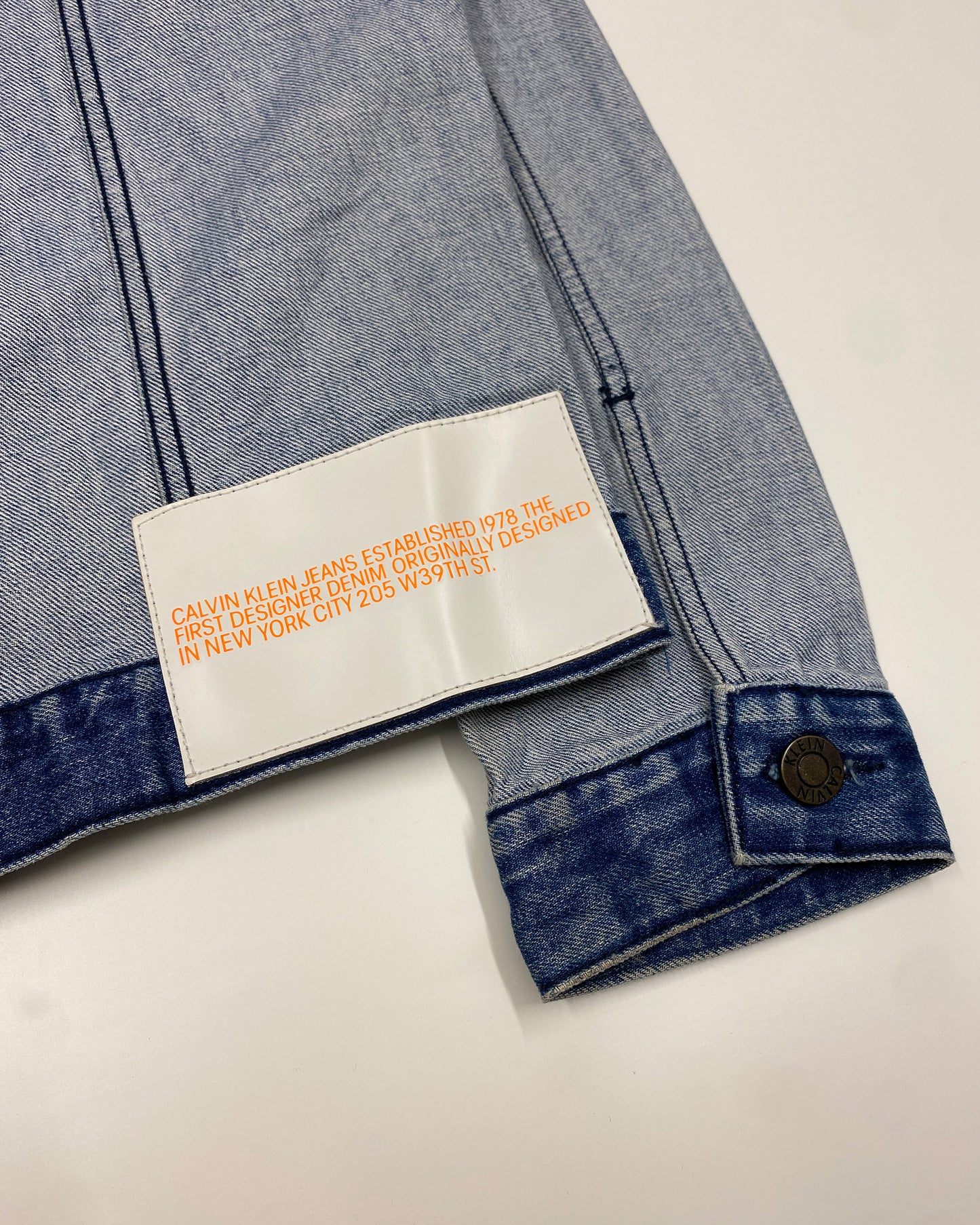 Calvin Klein 205W39NYC by Raf Simons 2010s Inside Out Denim Jacket Blue