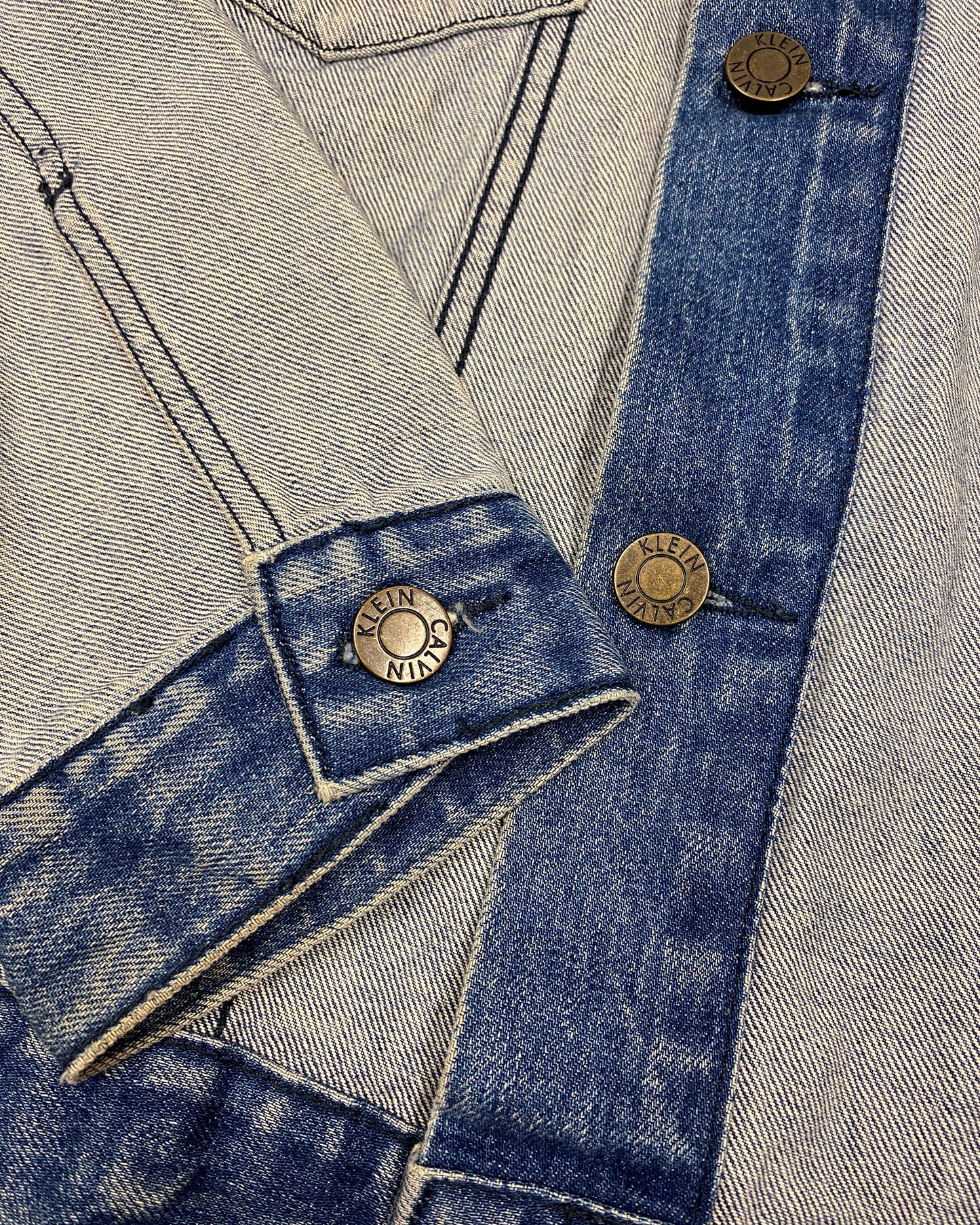 Calvin Klein 205W39NYC by Raf Simons 2010s Inside Out Denim Jacket Blue