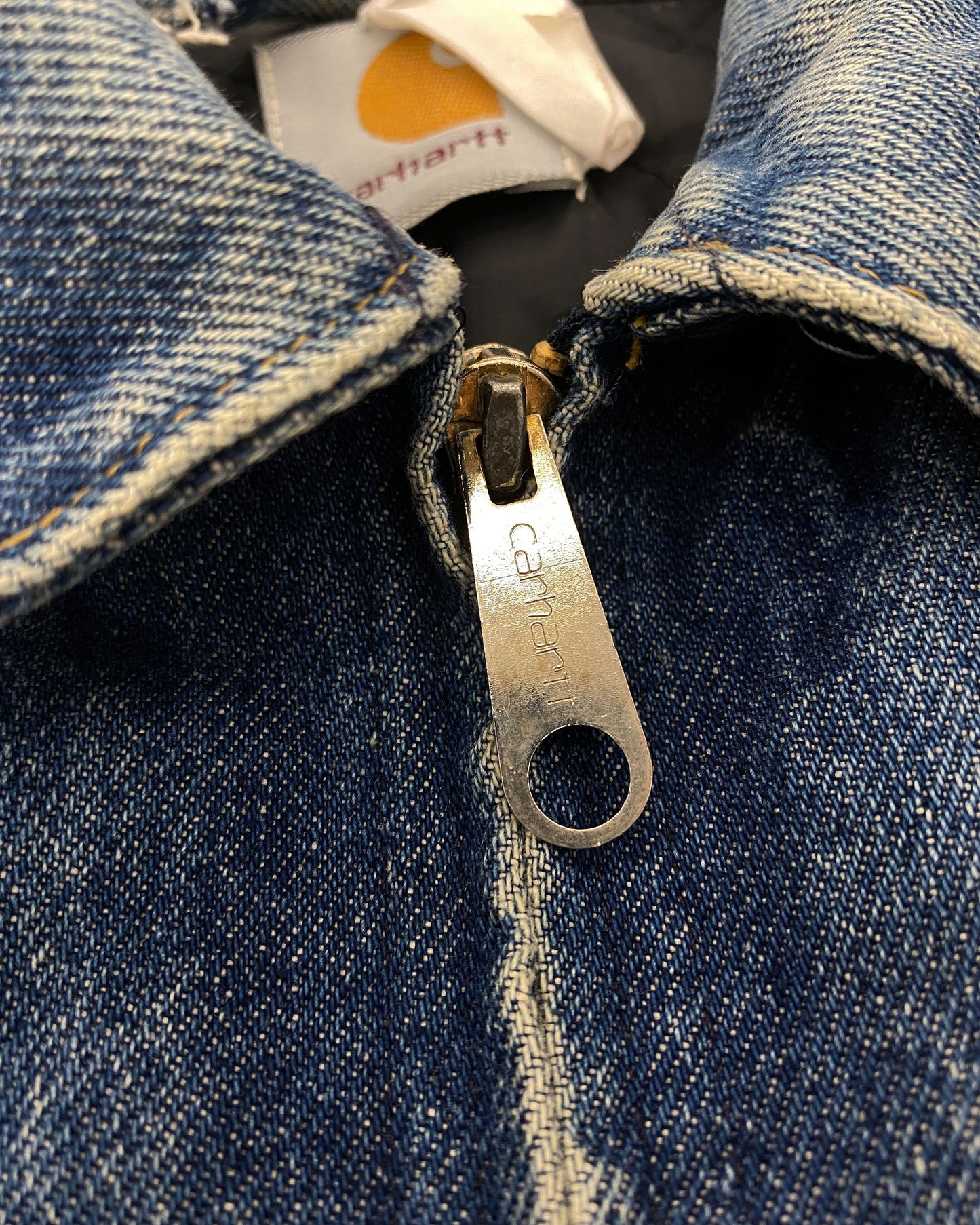 Carhartt 1990s Trashed Detroit Denim Jacket Blue