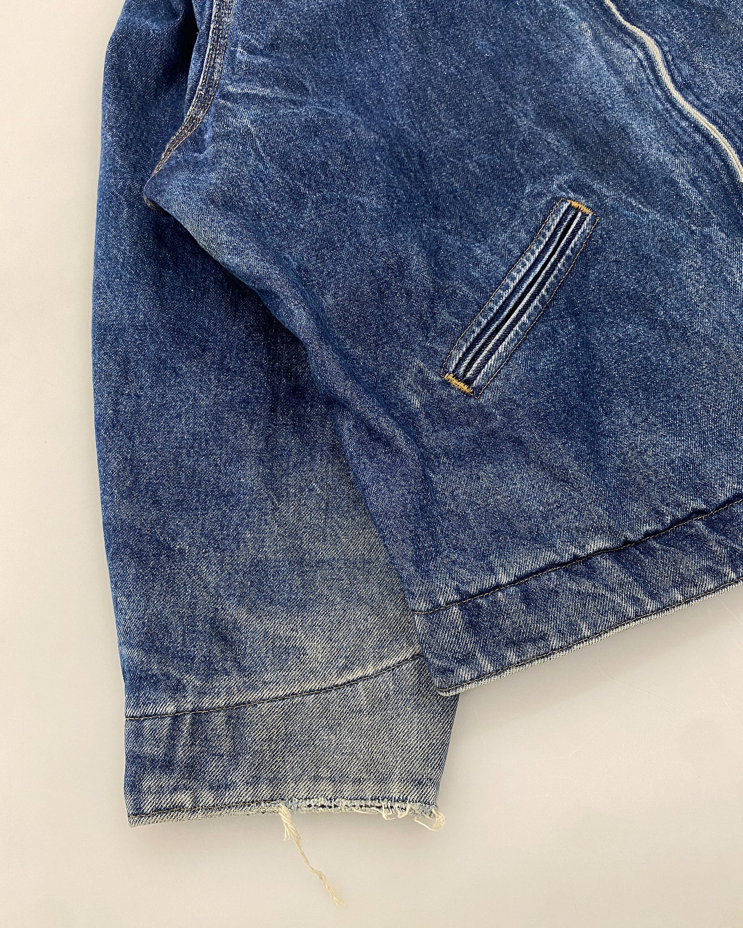 Carhartt 1990s Trashed Detroit Denim Jacket Blue