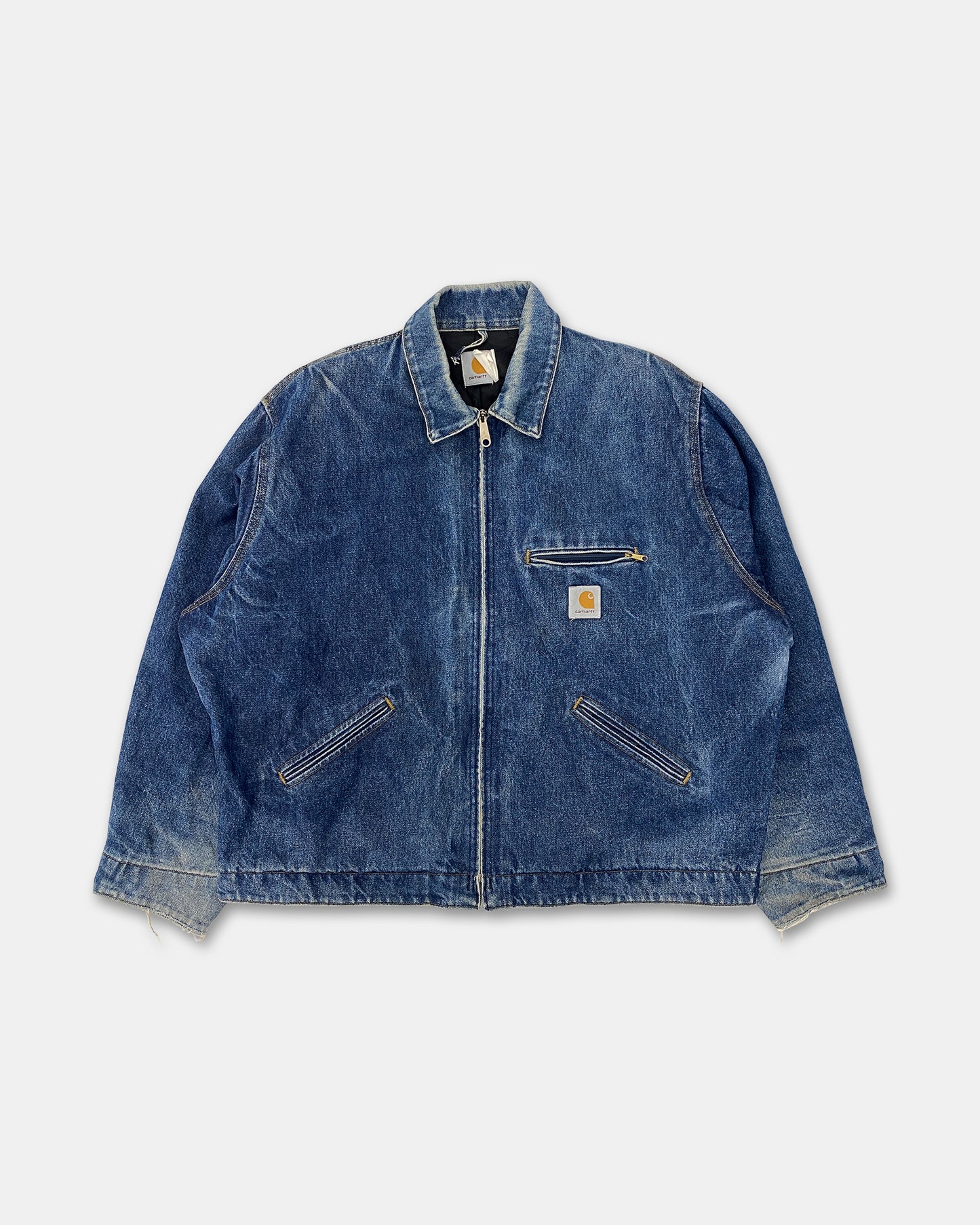 Carhartt 1990s Trashed Detroit Denim Jacket Blue