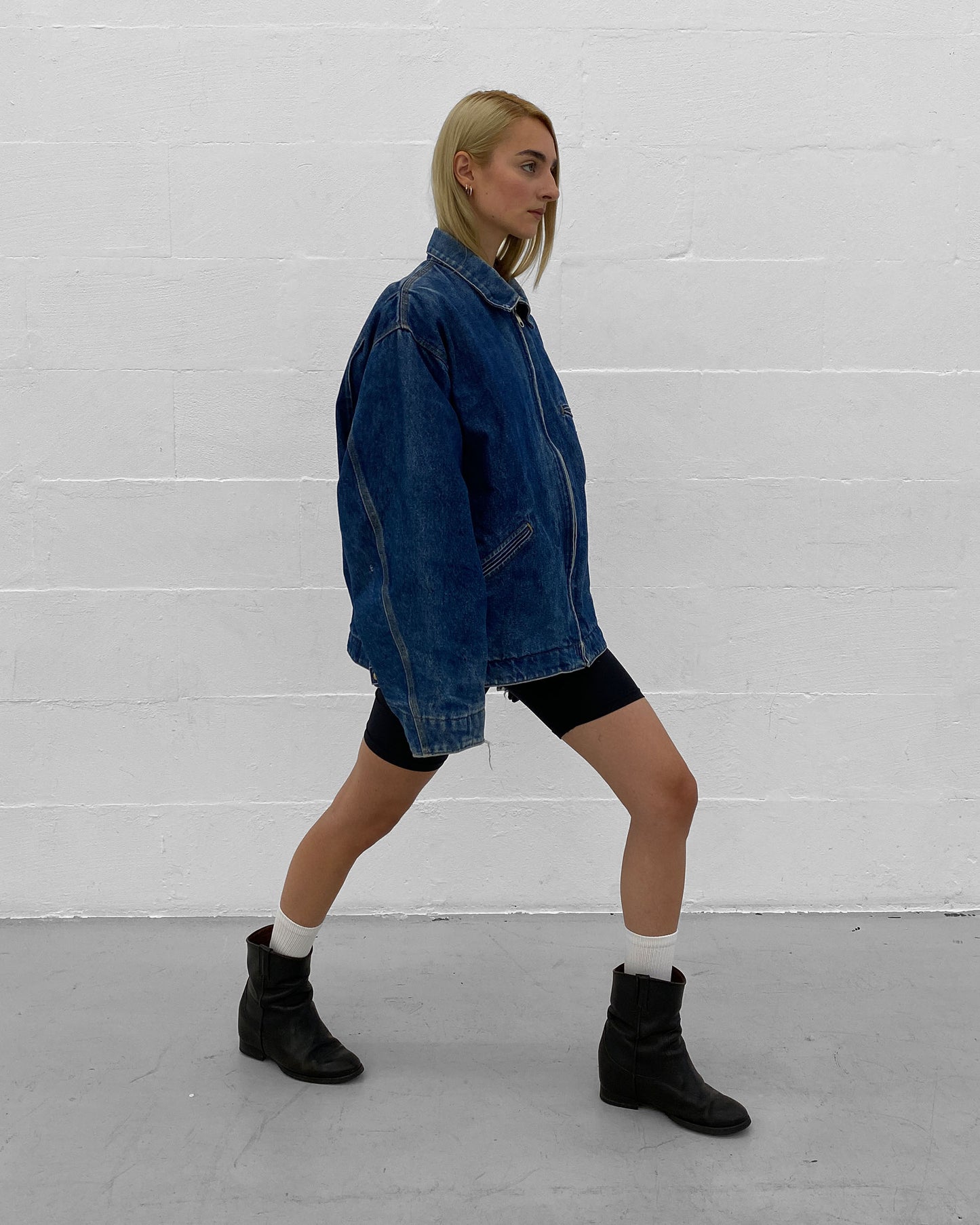 Carhartt 1990s Trashed Detroit Denim Jacket Blue