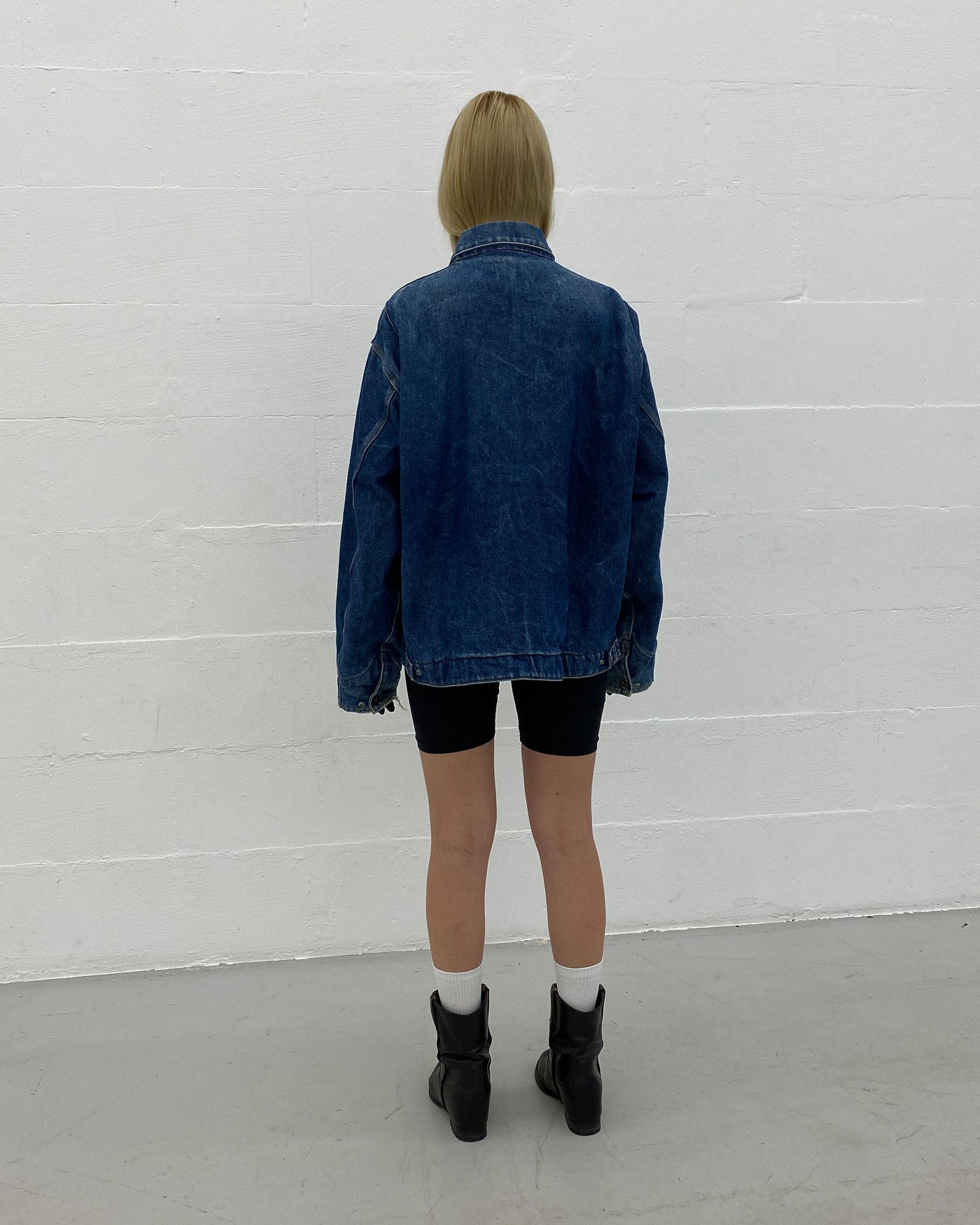 Carhartt 1990s Trashed Detroit Denim Jacket Blue