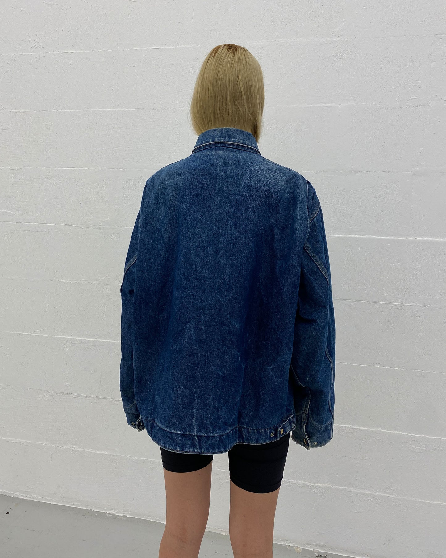 Carhartt 1990s Trashed Detroit Denim Jacket Blue