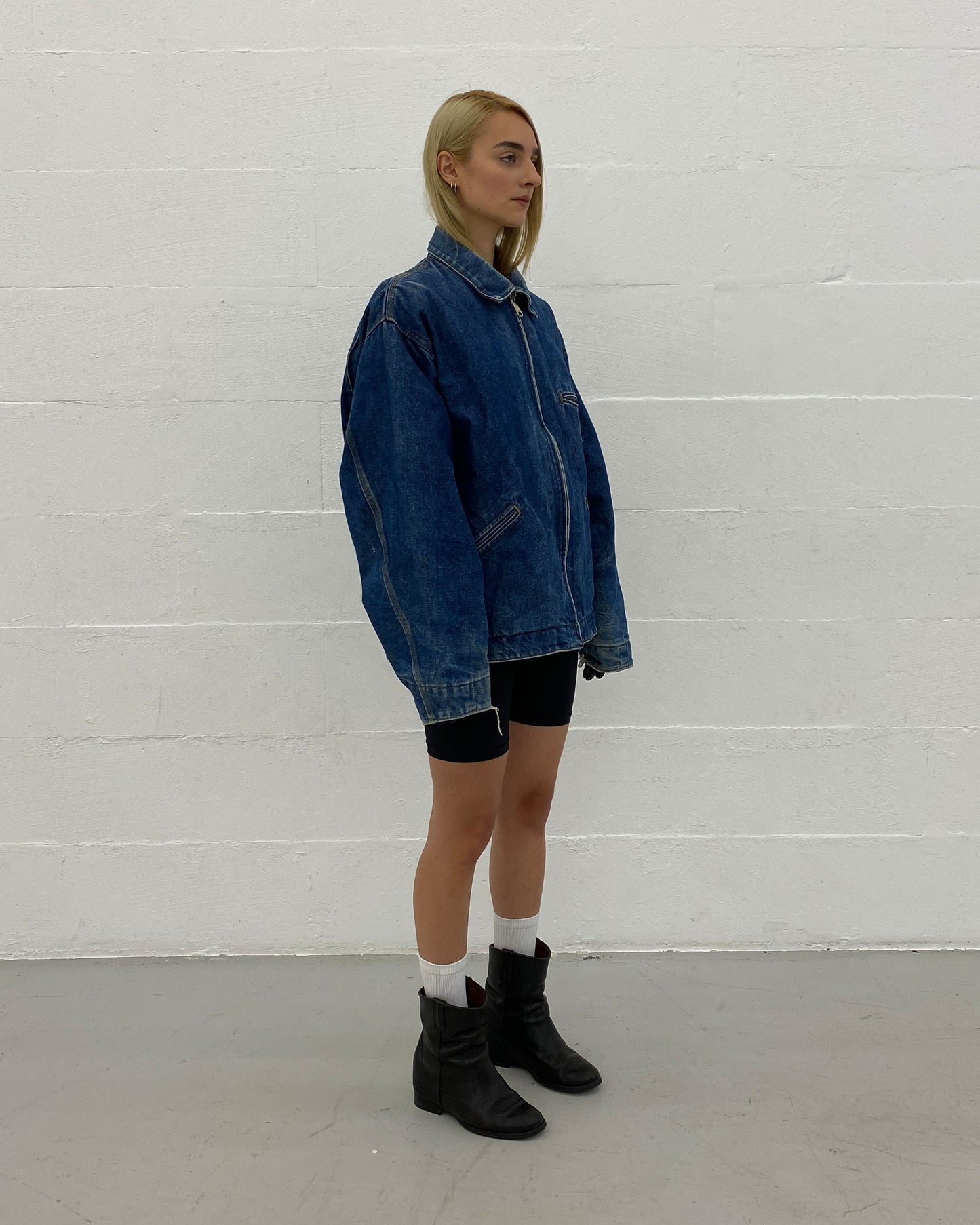 Carhartt 1990s Trashed Detroit Denim Jacket Blue