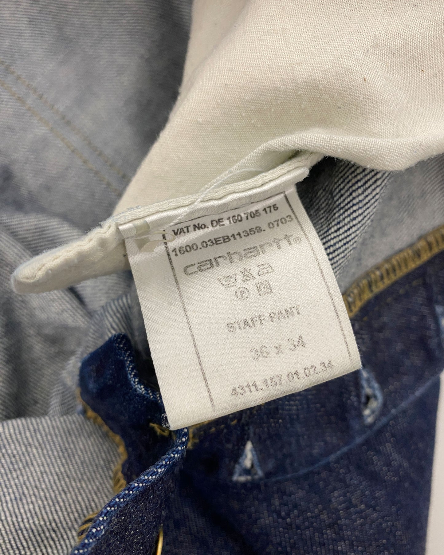 Carhartt 2000s Staff Pant Denim Dark Blue