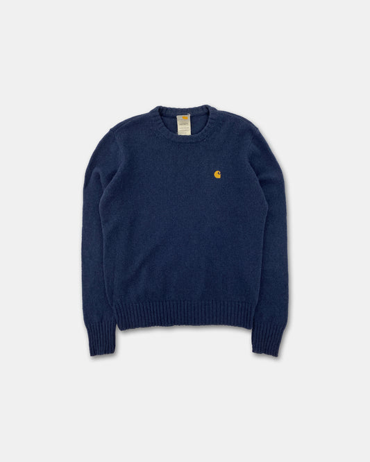 Carhartt 2002 Shetland Wool Knit Sweater Navy