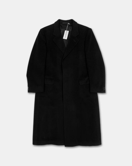 Vintage 1980s Cashmere Wool Coat Black