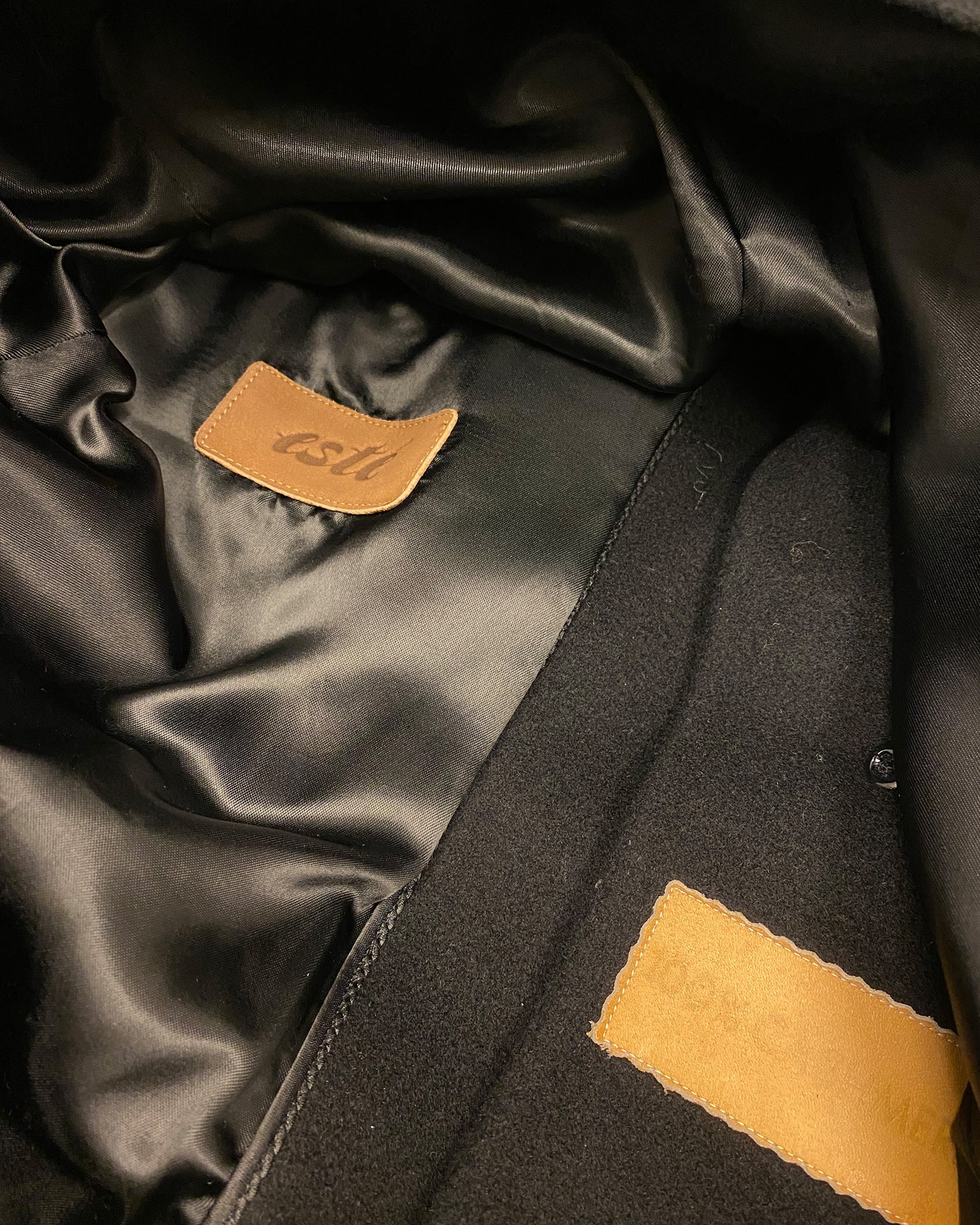 Vintage 1980s Cashmere Wool Coat Black