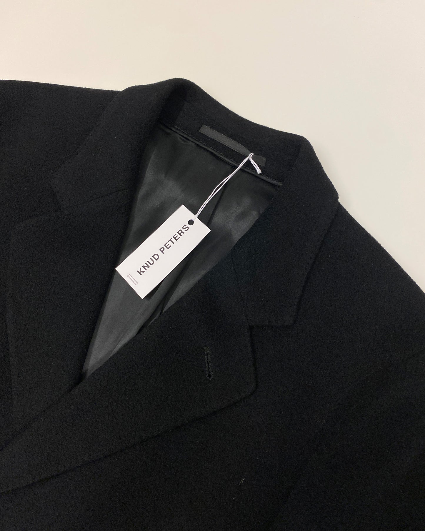 Vintage 1980s Cashmere Wool Coat Black