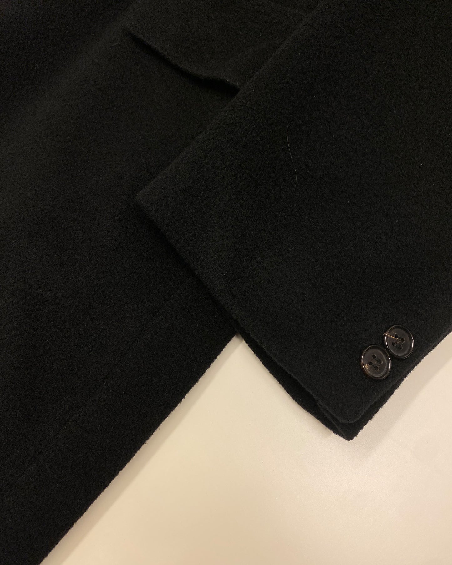 Vintage 1980s Cashmere Wool Coat Black