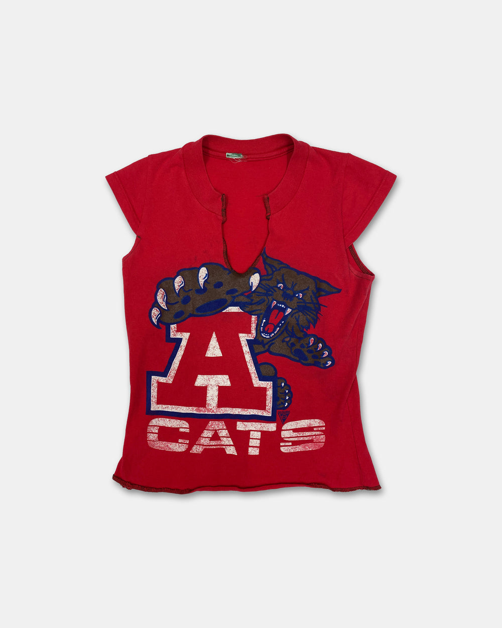 Vintage 1980s Custom Arizona Wildcats Football Tanktop Red