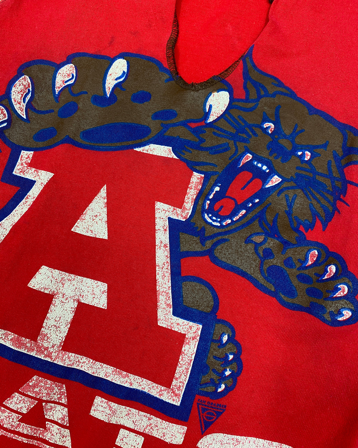Vintage 1980s Custom Arizona Wildcats Football Tanktop Red