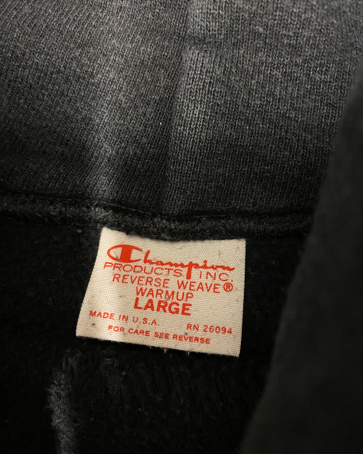 Champion 2020s Made in USA Reverse Weave Hoodie Black