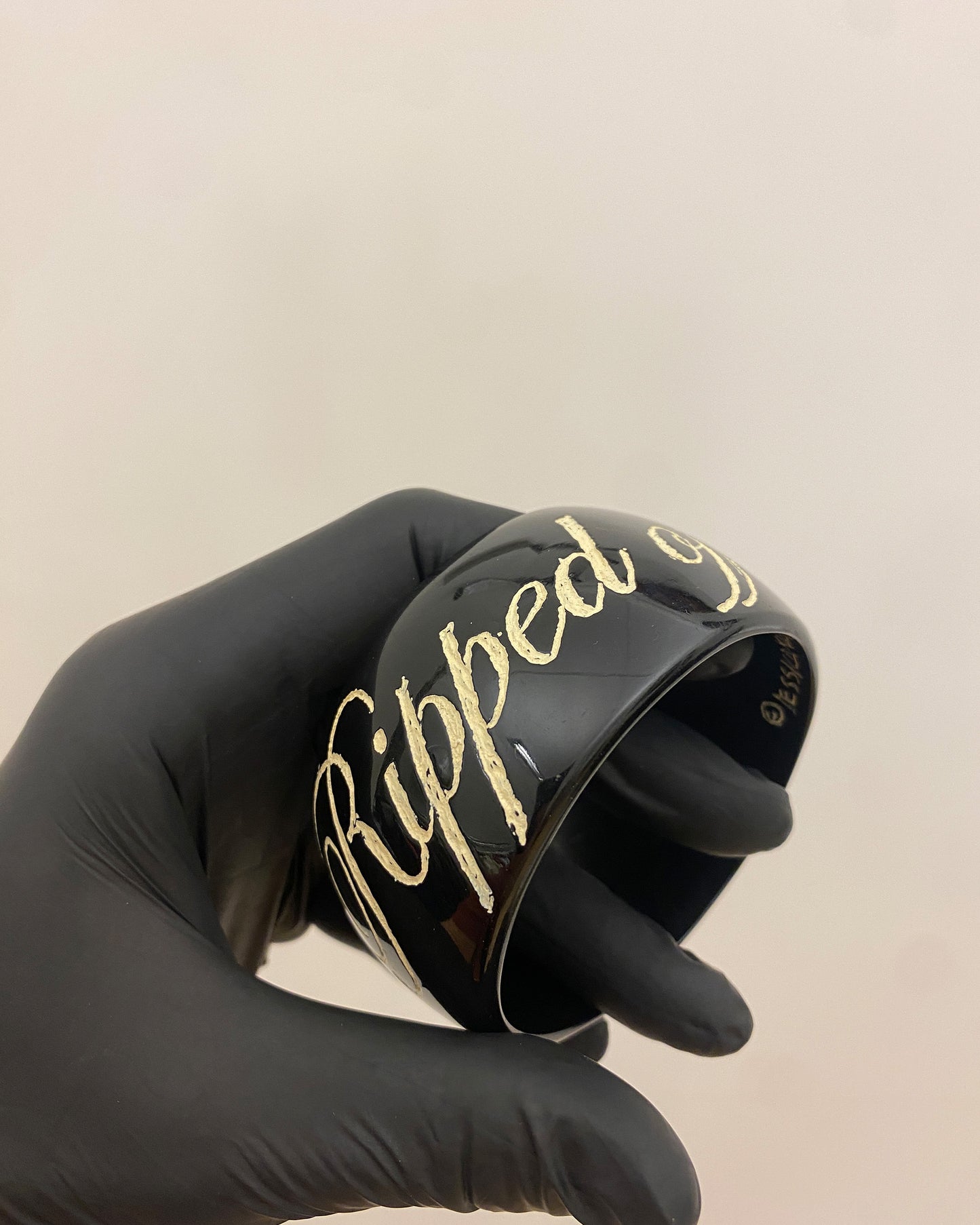 Jessica Kagan Cushman 2000s Ripped off by Chanel Bangle Black