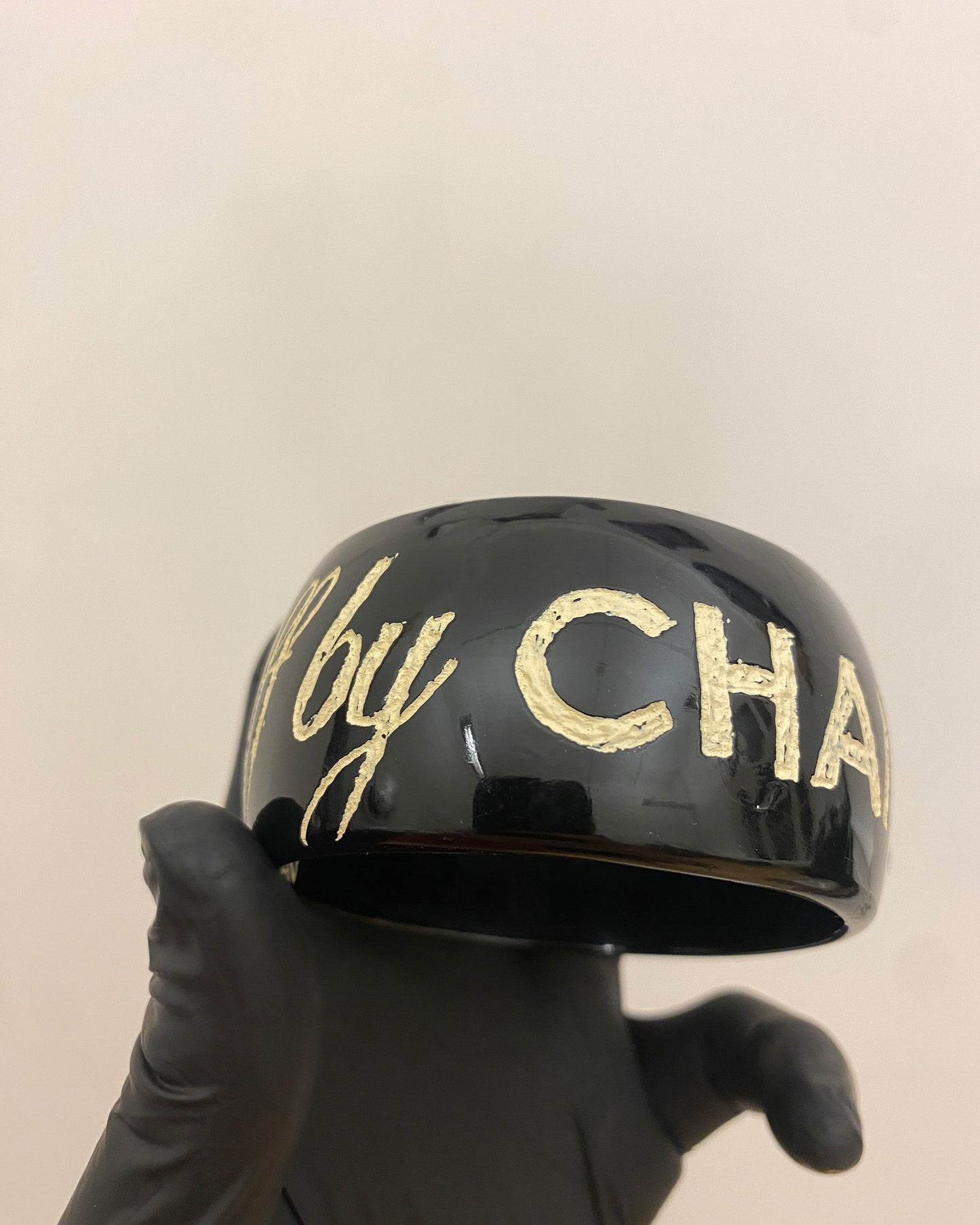 Jessica Kagan Cushman 2000s Ripped off by Chanel Bangle Black