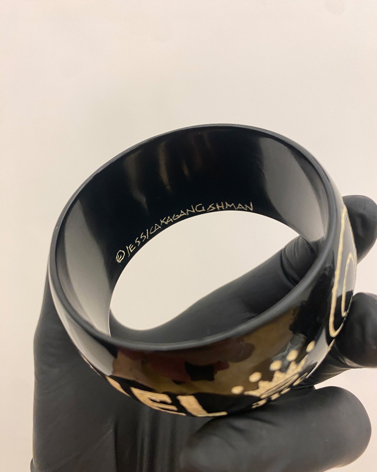 Jessica Kagan Cushman 2000s Ripped off by Chanel Bangle Black