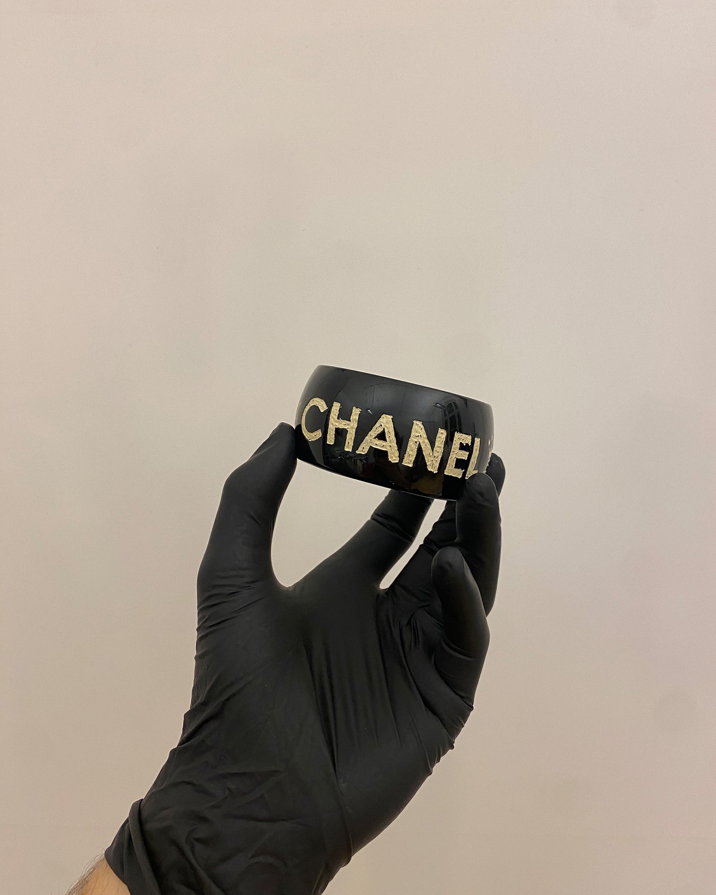 Jessica Kagan Cushman 2000s Ripped off by Chanel Bangle Black