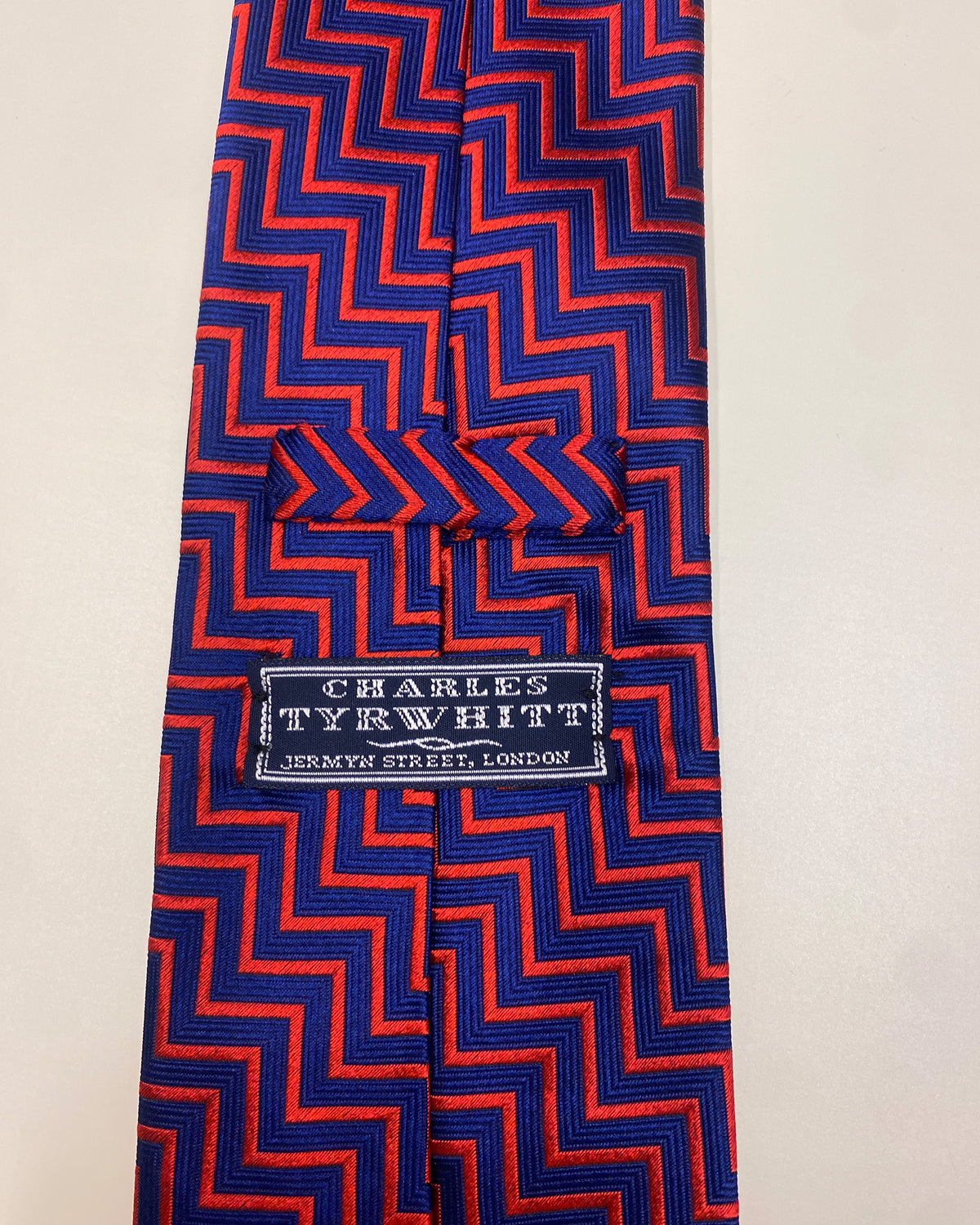 Charles Tyrwhitt 2010s Pattern Tie Red Navy