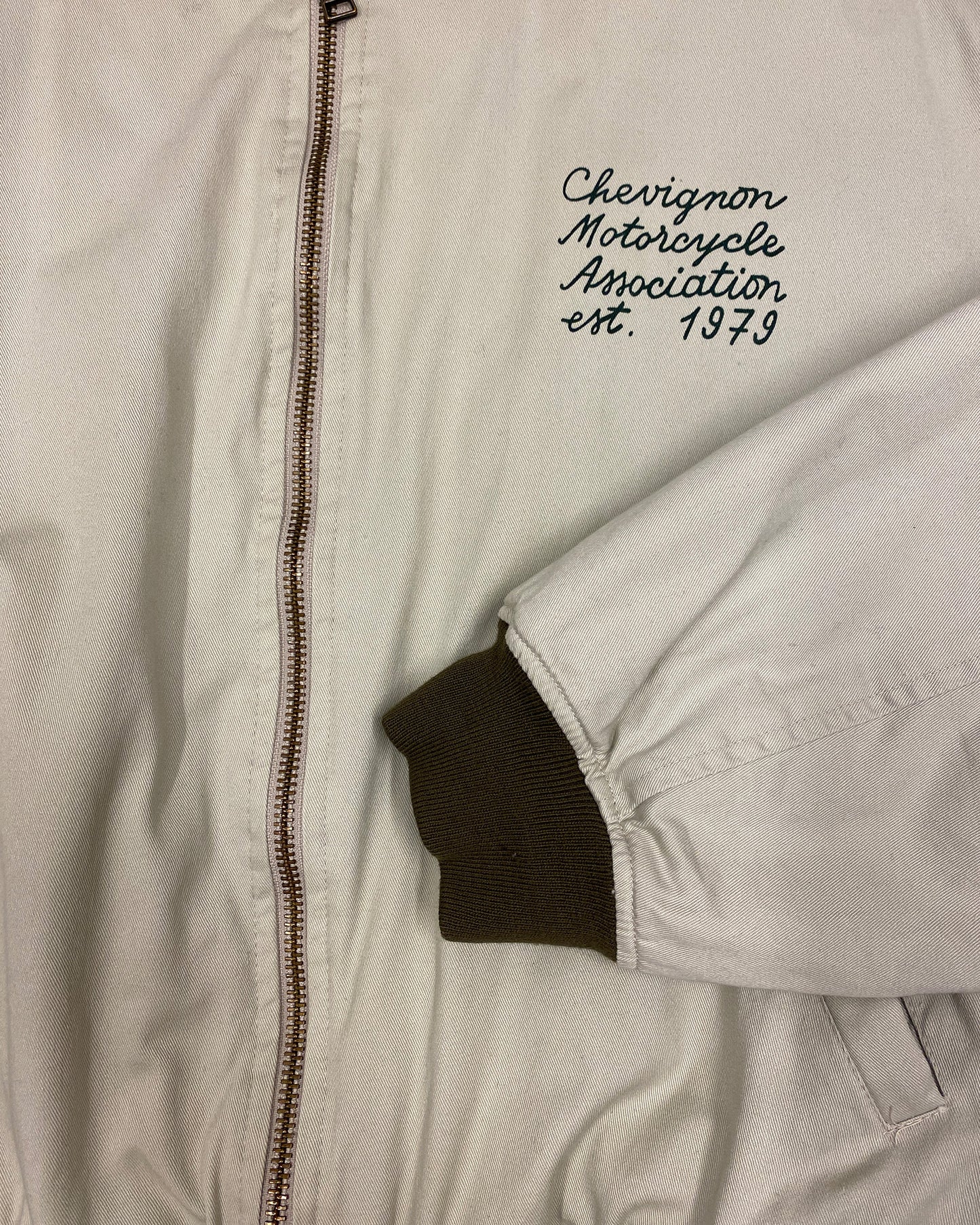 Chevignon 1990s Padded Cotton Conquest Jack Bomber Jacket Beige