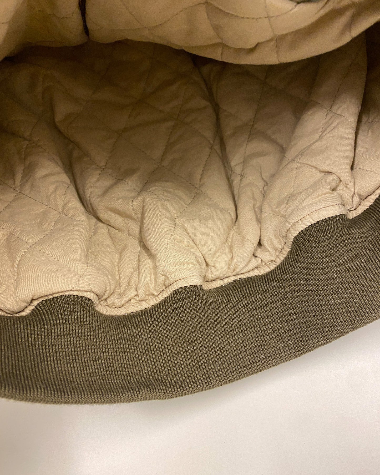 Chevignon 1990s Padded Cotton Conquest Jack Bomber Jacket Beige