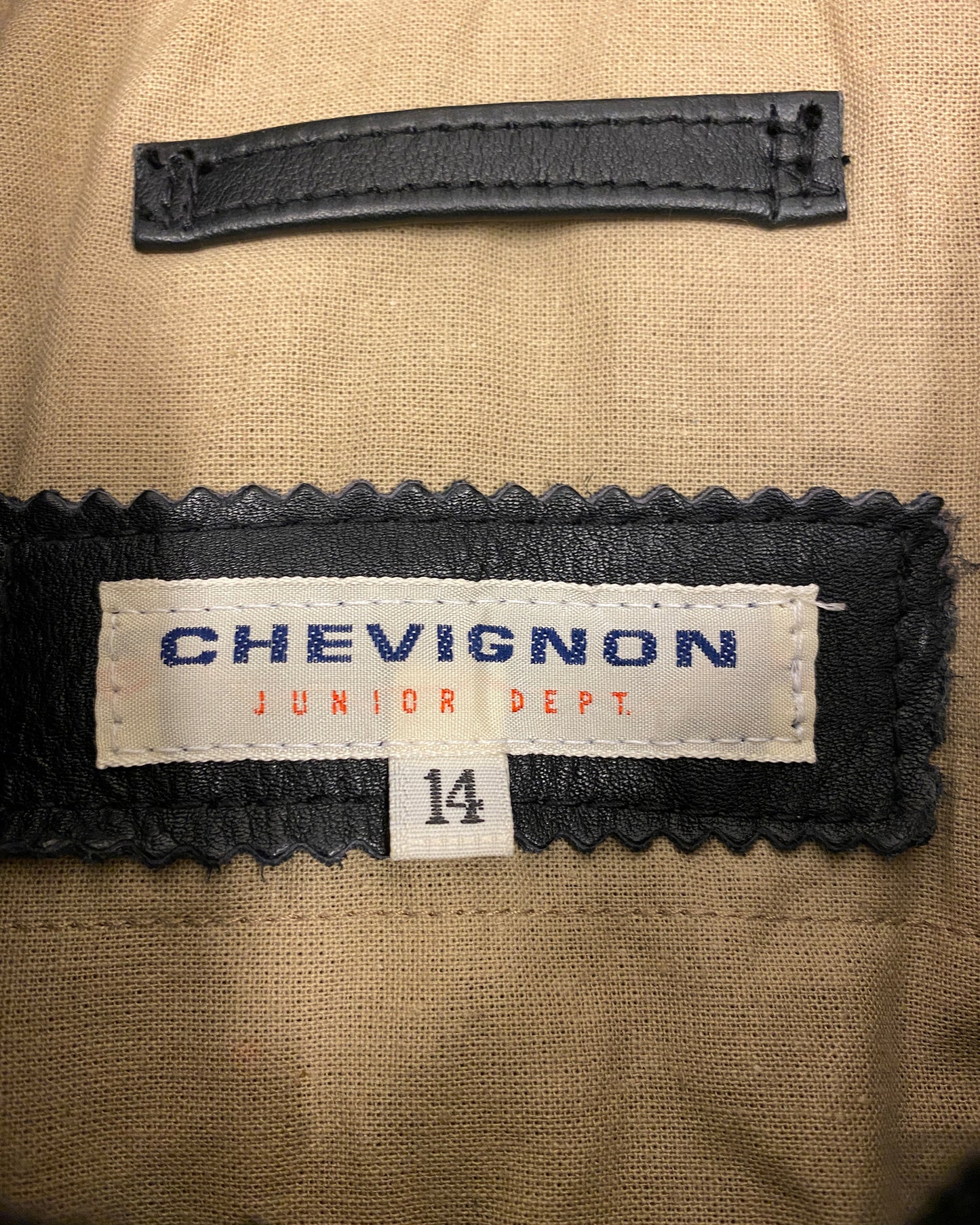 Chevignon 1990s Cow Leather Jacket Black