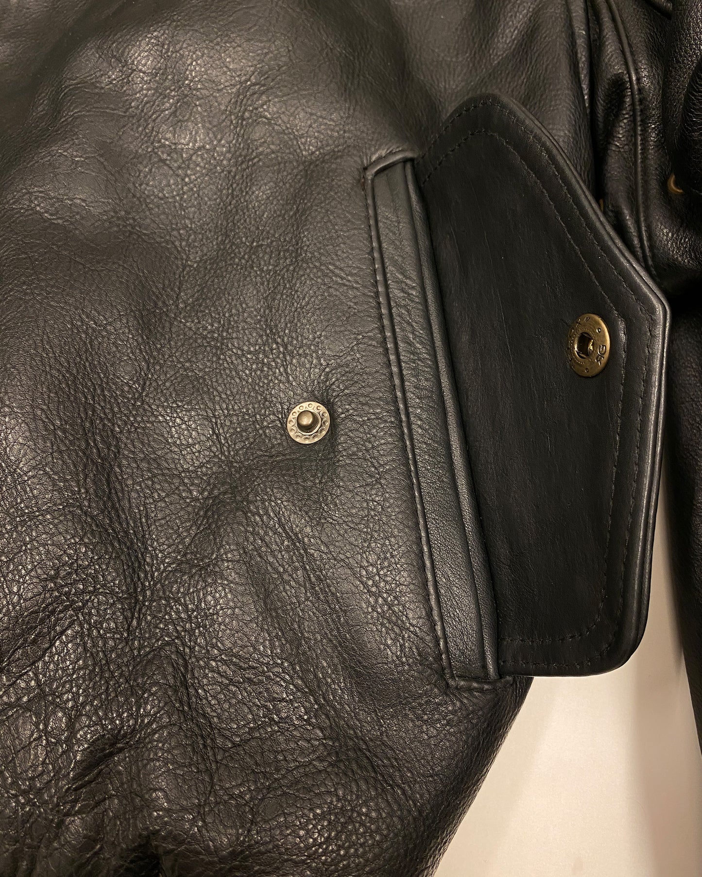 Chevignon 1990s Cow Leather Jacket Black