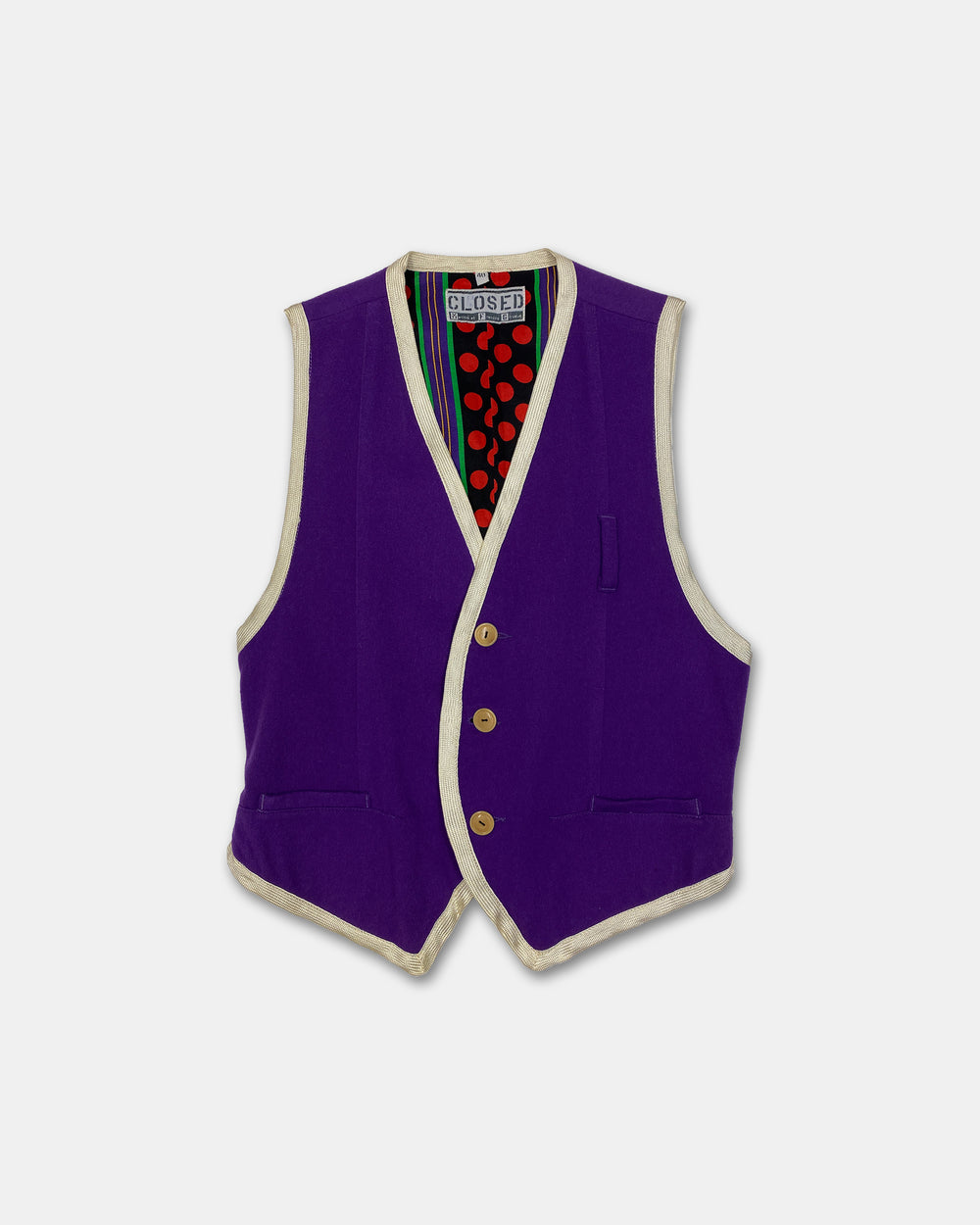 Closed by Girbaud 1980s Suit Vest Purple
