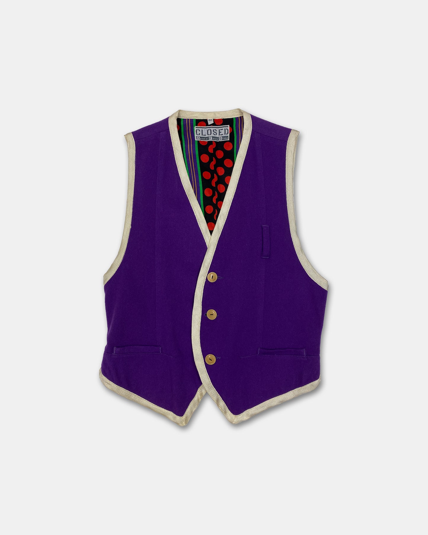 Closed by Girbaud 1980s Suit Vest Purple