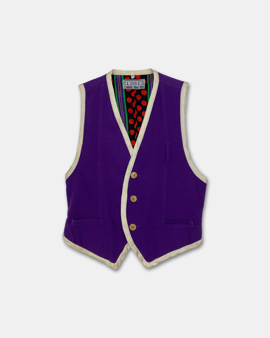 Closed by Girbaud 1980s Suit Vest Purple