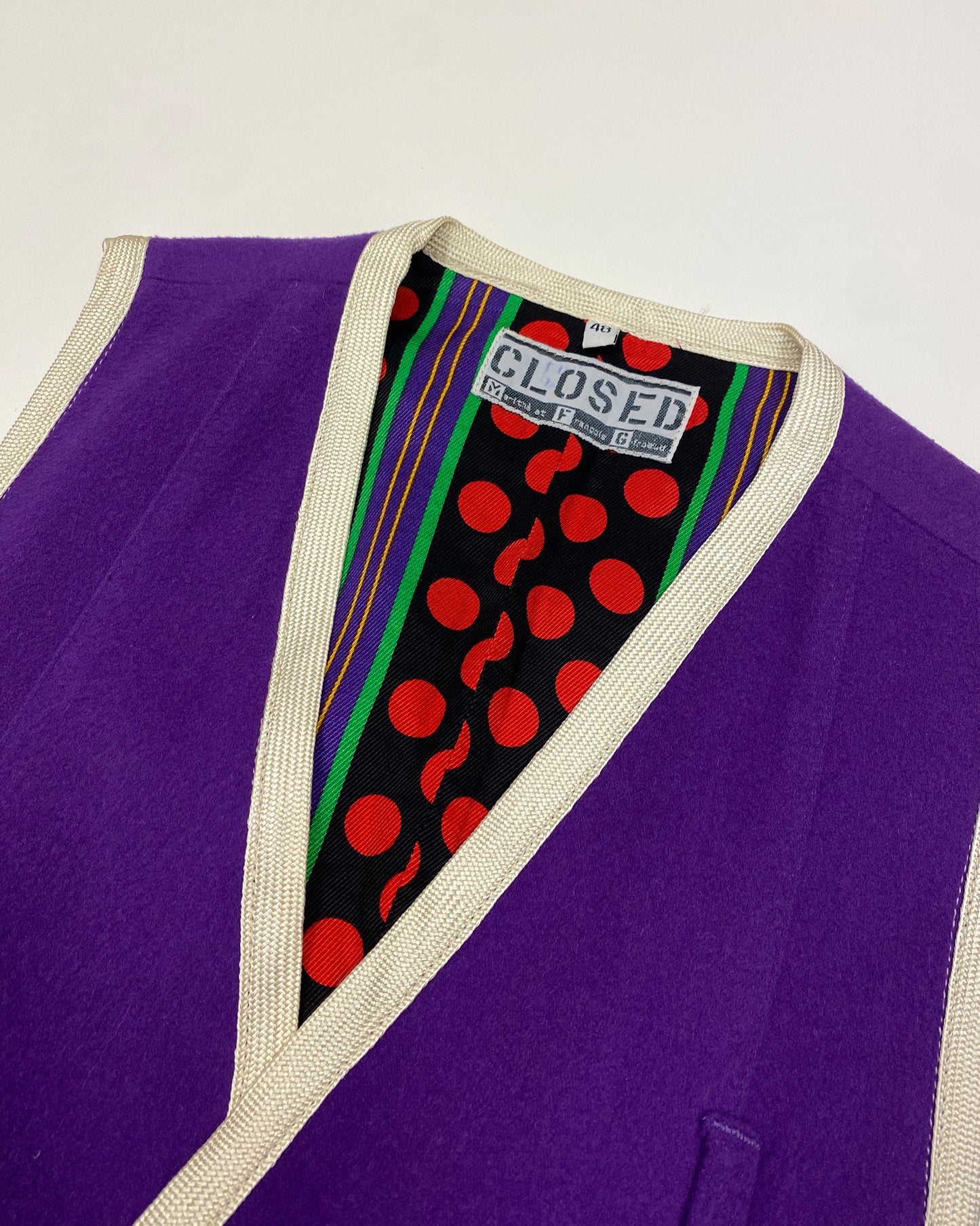 Closed by Girbaud 1980s Suit Vest Purple
