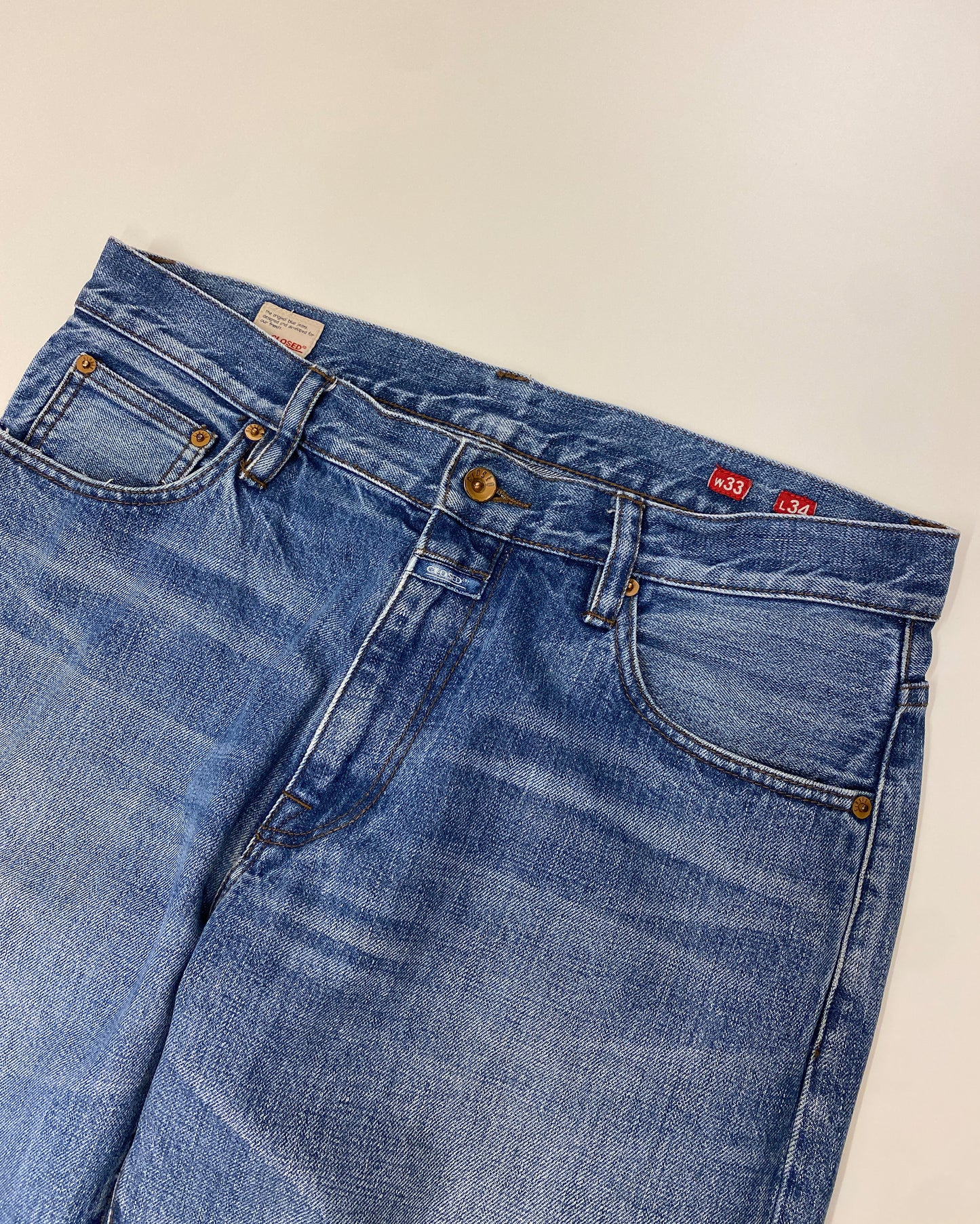 Closed 2010s Straight Leg Denim Blue