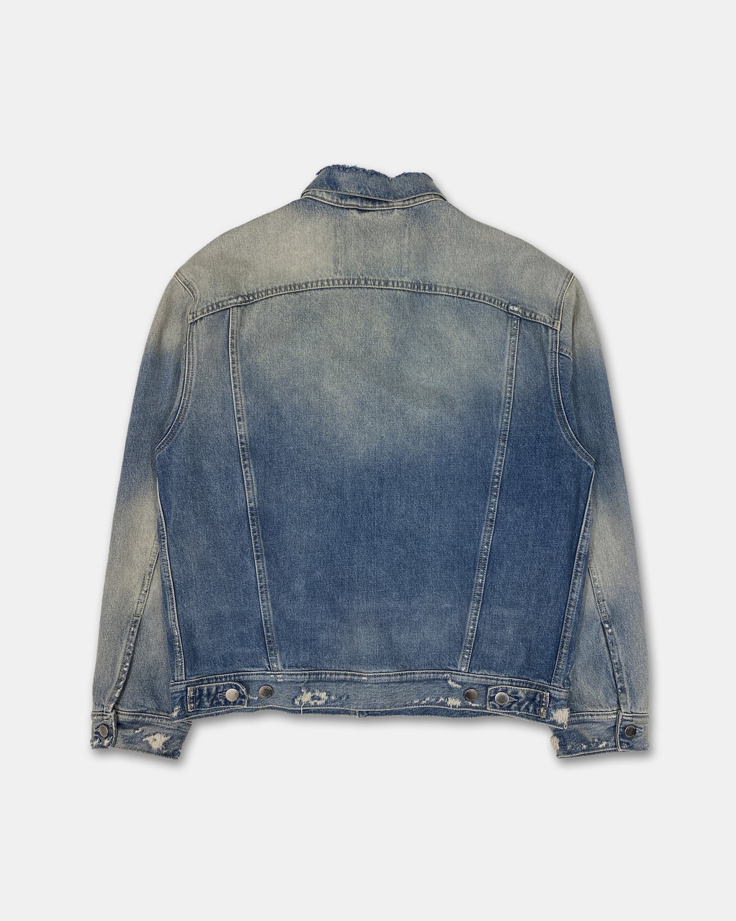 Closed 2020s Distressed Denim Jacket Blue