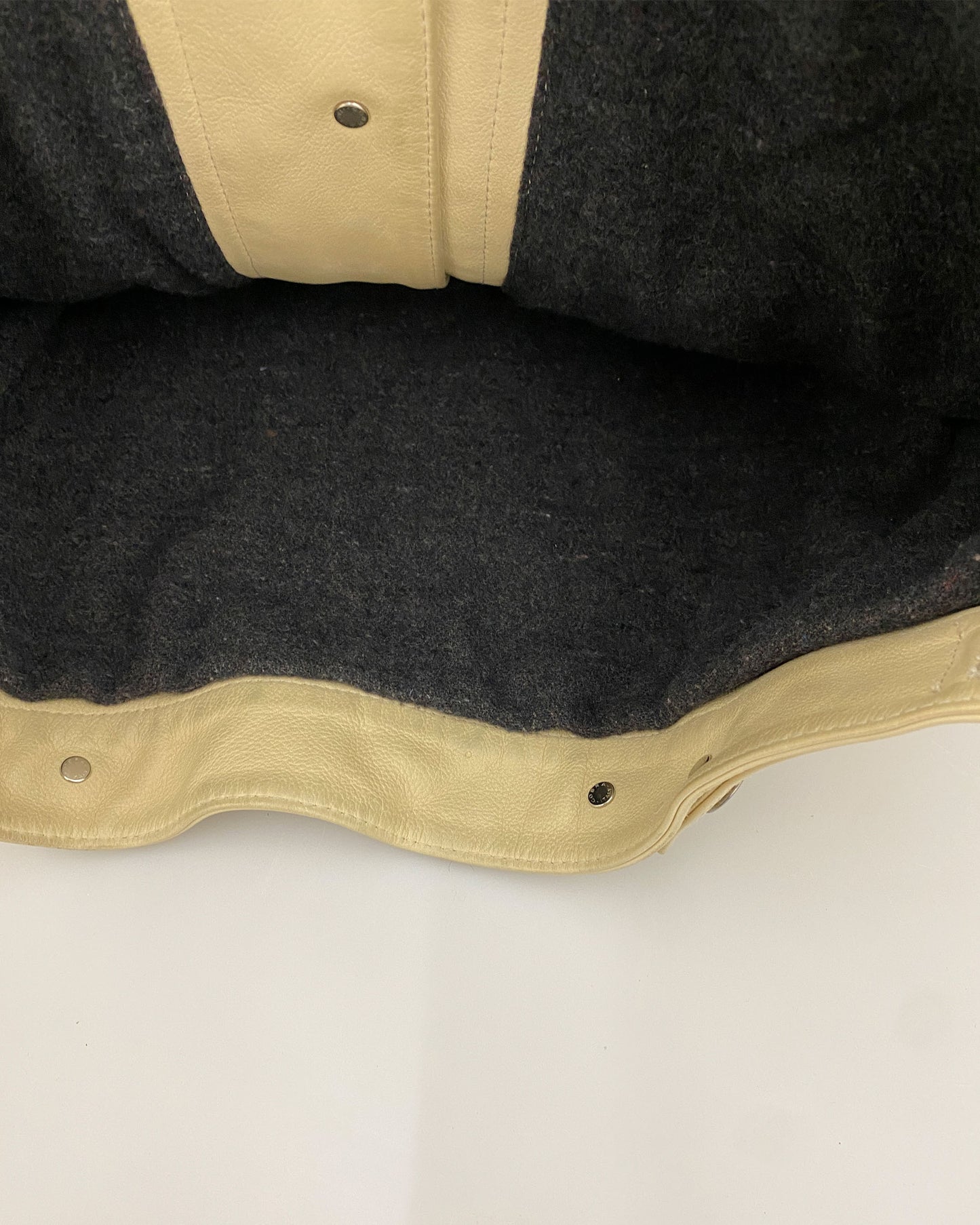 Closed by Girbaud 1980s Indestructible Leather Jacket Beige